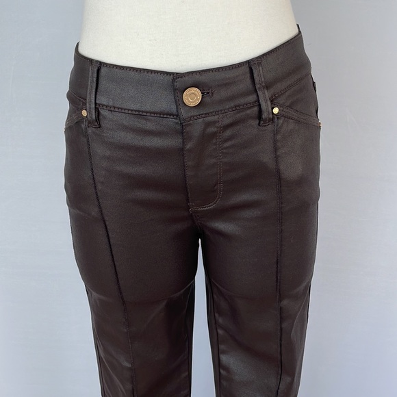 NWT WHBM MidRise Skinny Ankle Coated Cabernet 2R - Picture 6 of 16